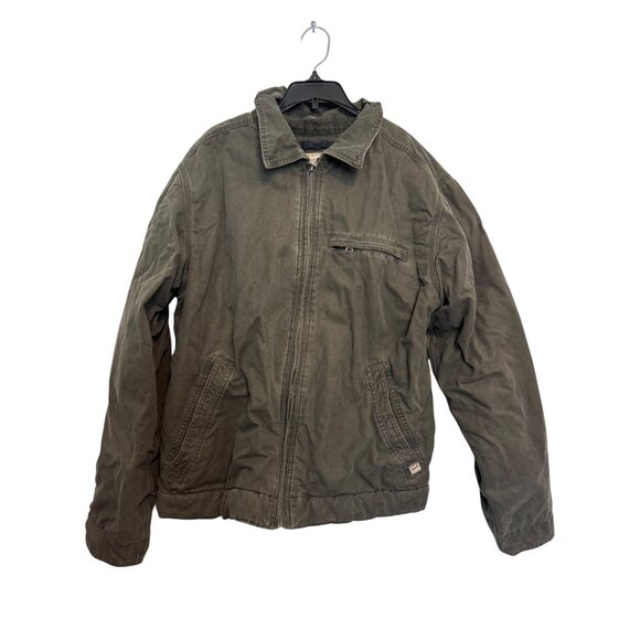 Vintage Abercrombie & Fitch Olive Green Cotton Work Jacket Small - Picture 1 of 4